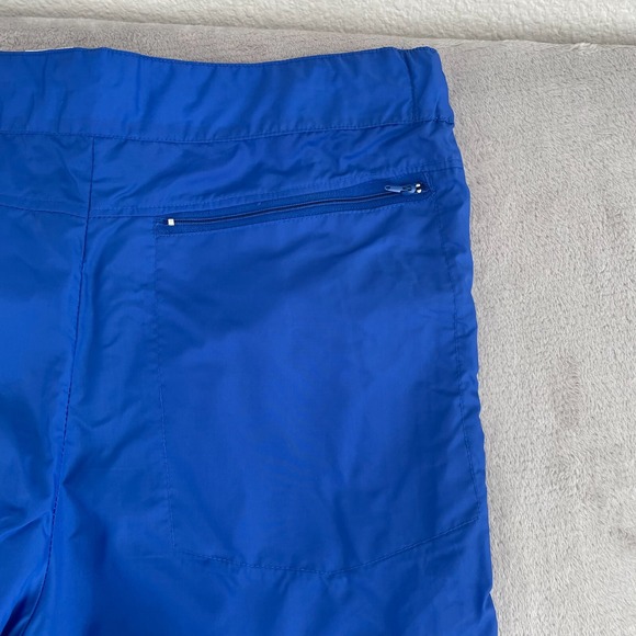 Vintage Adidas Track Pants Men Large (32x32) Blue Nylon 3 Stripes Ankle Zip 80s - Picture 5 of 11